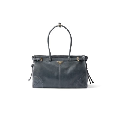 PRADA BONNIE LARGE LEATHER HANDBAG 1BA433 (38*24*12cm)